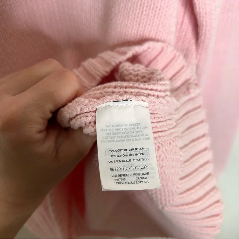NWT J. Crew 1988 rollneck sweater pink small